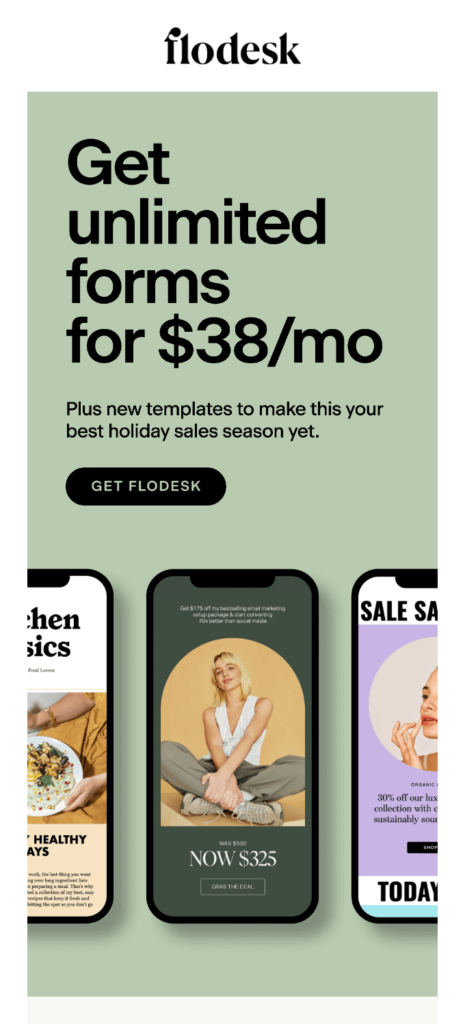 flodesk marketing email