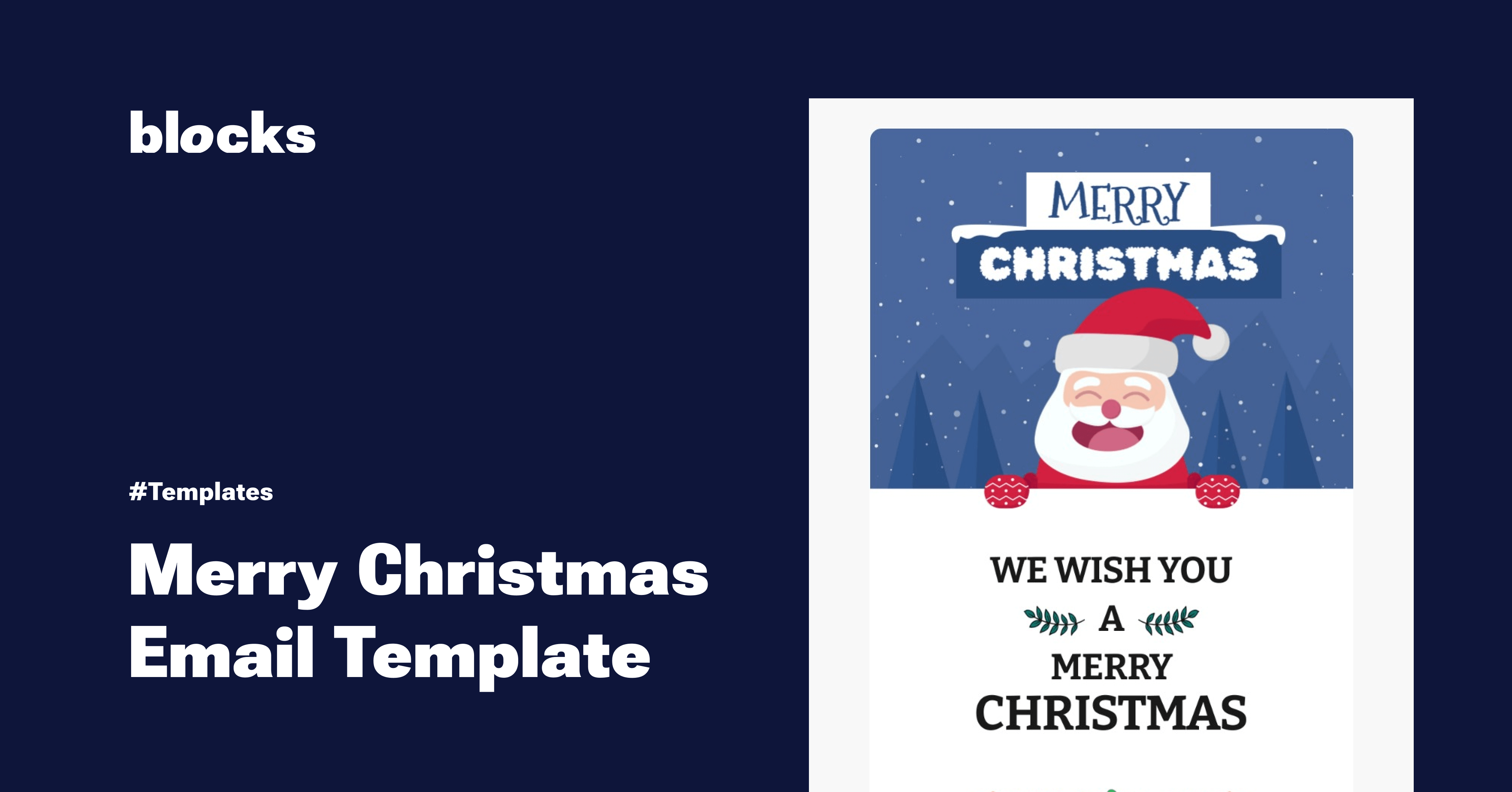 Merry Christmas Email Template Spread Festive Joy Blocks