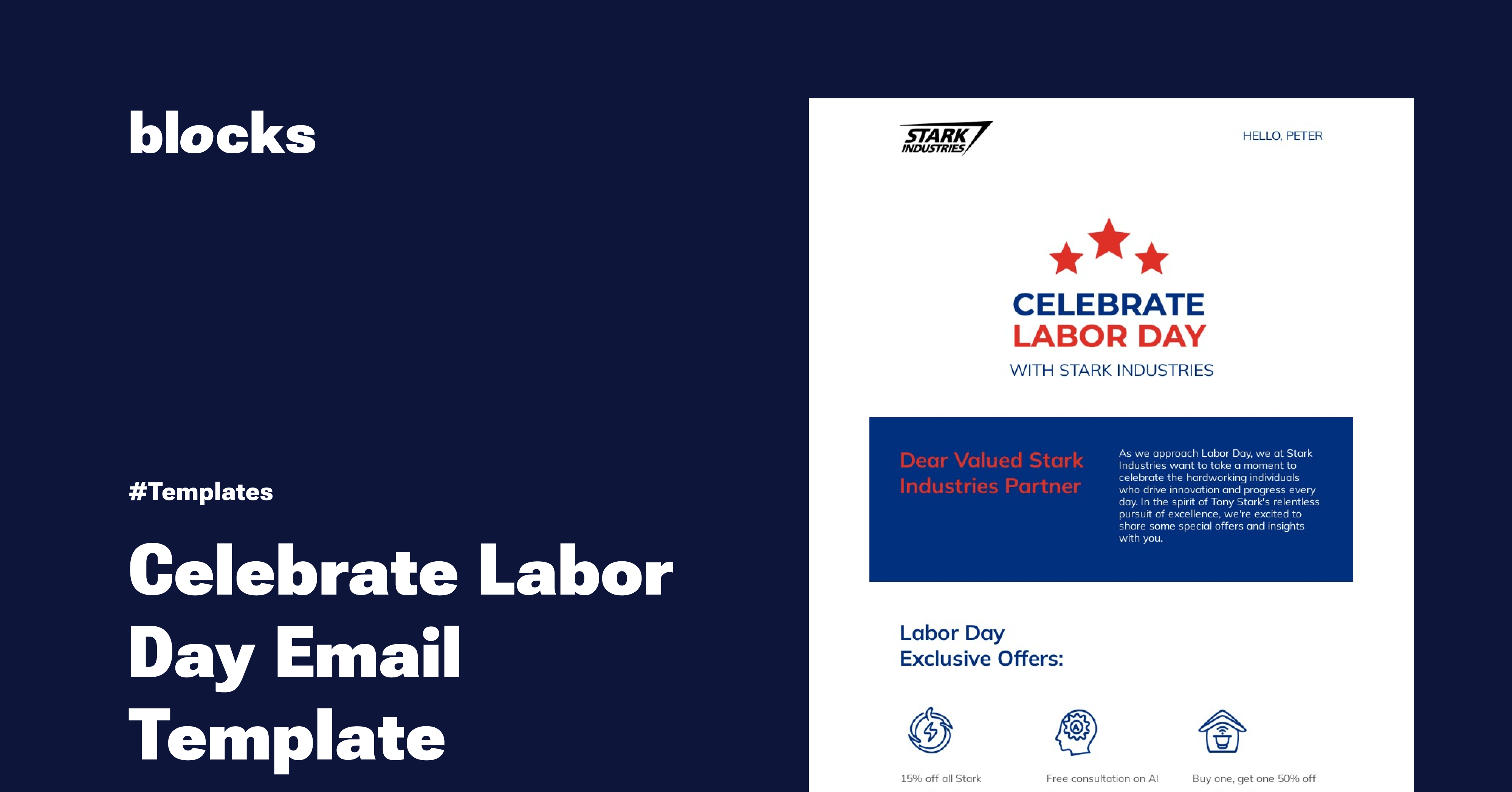 Labor Day Email Template Customizable Patriotic Blocks Labor Day Email Template Customizable Patriotic Blocks