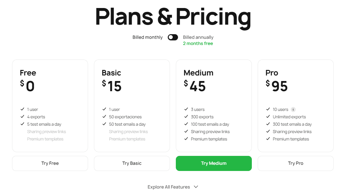 stripo monthly pricing plans