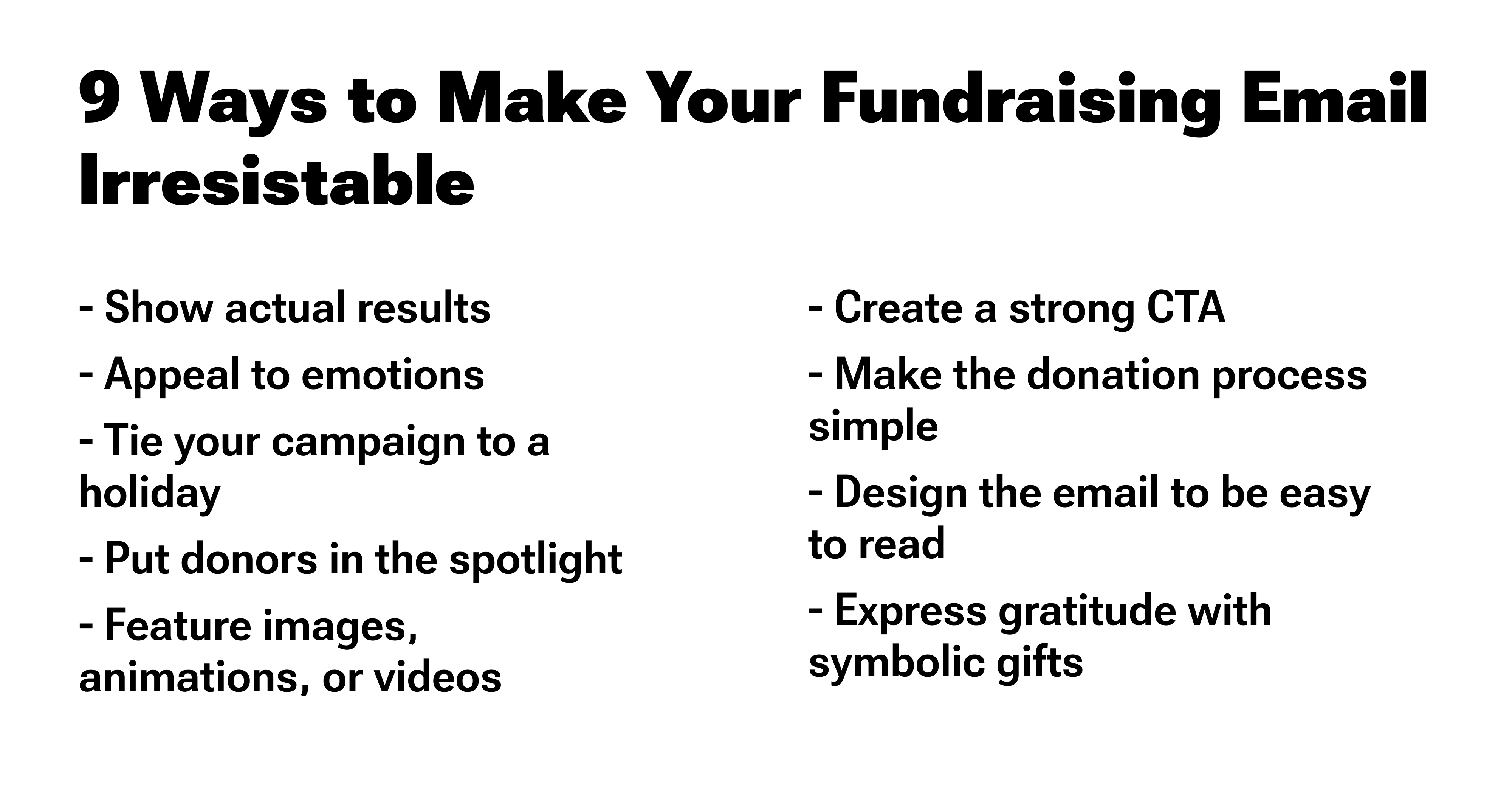 9 fundraising emails best practices