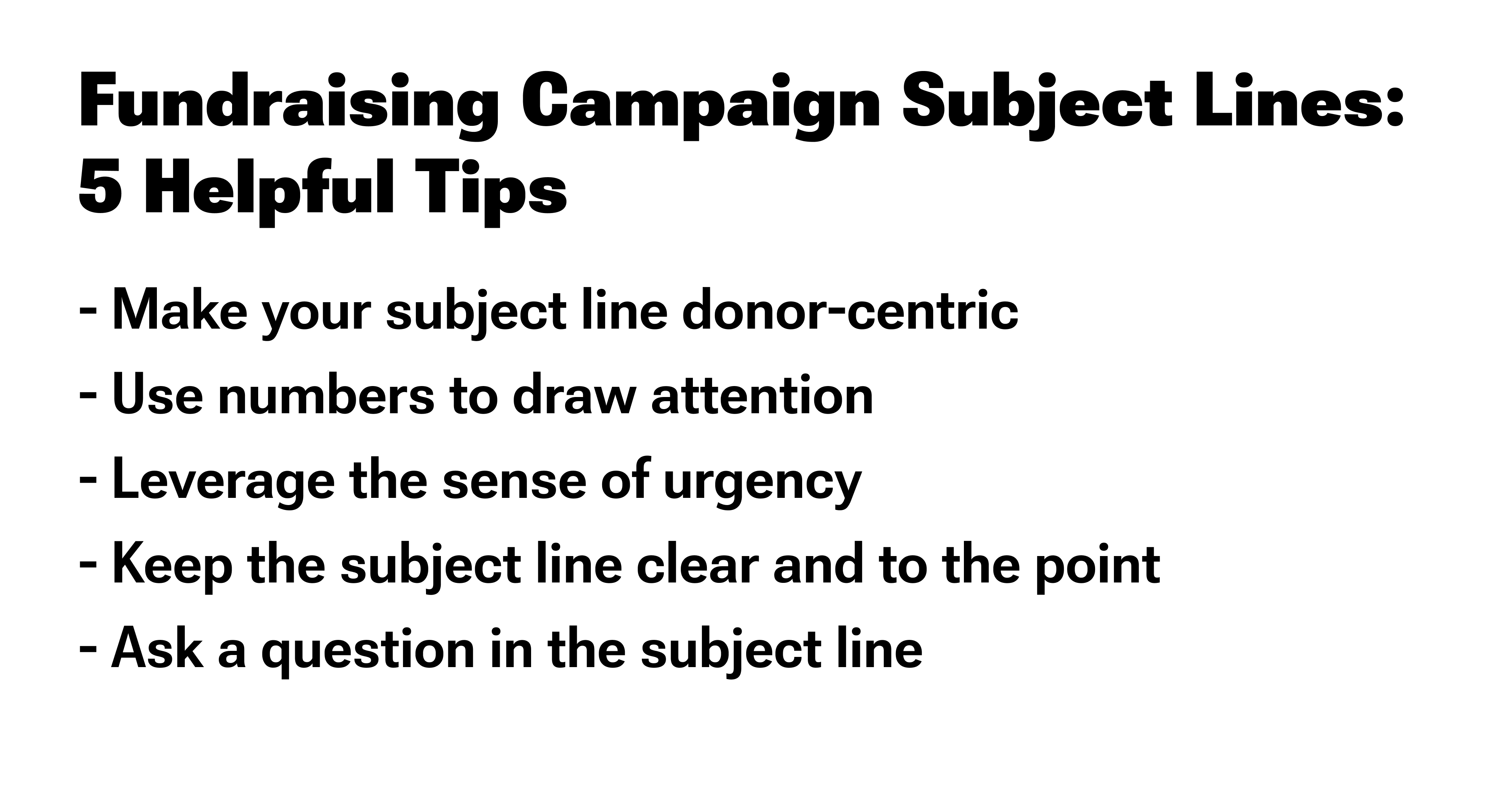 5 tips to create a fundraising email subject line